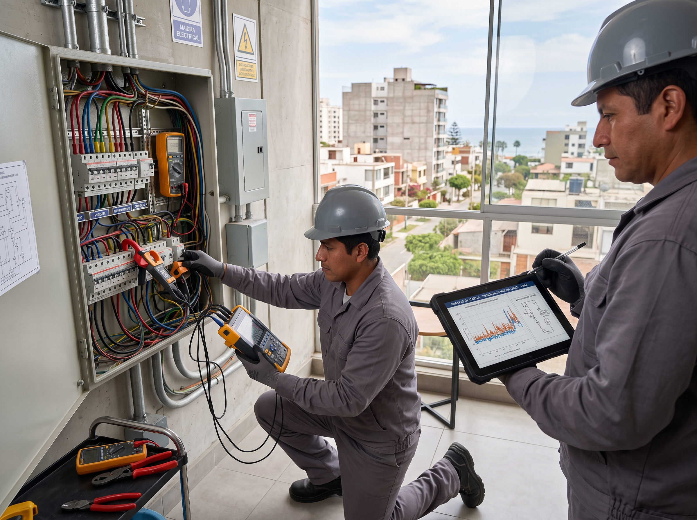 Cableado eléctrico con análisis de carga