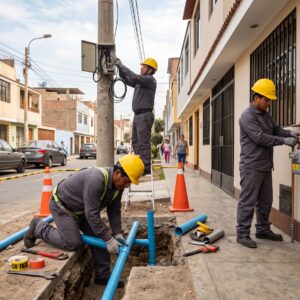 Canalizaciones para redes eléctricas, sanitarias y gas natural