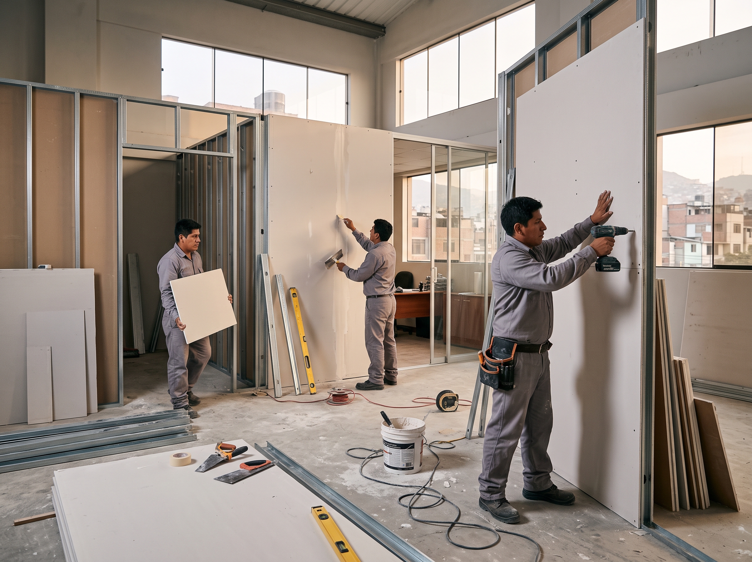 Módulos en drywall y remodelaciones, adecuaciones y ampliaciones en general